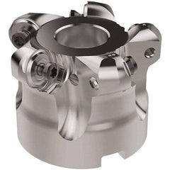 Seco - 2" Cut Diam, 6mm Max Depth, 3/4" Arbor Hole, 5 Inserts, RNMU12.. Insert Style, Indexable Copy Face Mill - R220.28 Cutter Style, 12,500 Max RPM, 1-1/2 High, Through Coolant, Series R220 - USA Tool & Supply
