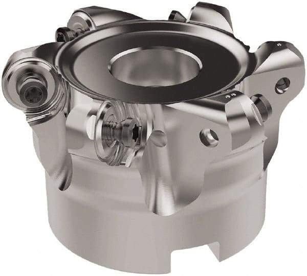 Seco - 63mm Cut Diam, 6mm Max Depth, 22mm Arbor Hole, 6 Inserts, RNMU12.. Insert Style, Indexable Copy Face Mill - R220.28 Cutter Style, 11,200 Max RPM, 40mm High, Through Coolant, Series R220 - USA Tool & Supply