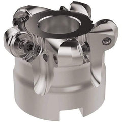 Seco - 52mm Cut Diam, 6mm Max Depth, 22mm Arbor Hole, 5 Inserts, RNMU12.. Insert Style, Indexable Copy Face Mill - R220.28 Cutter Style, 12,300 Max RPM, 40mm High, Through Coolant, Series R220 - USA Tool & Supply