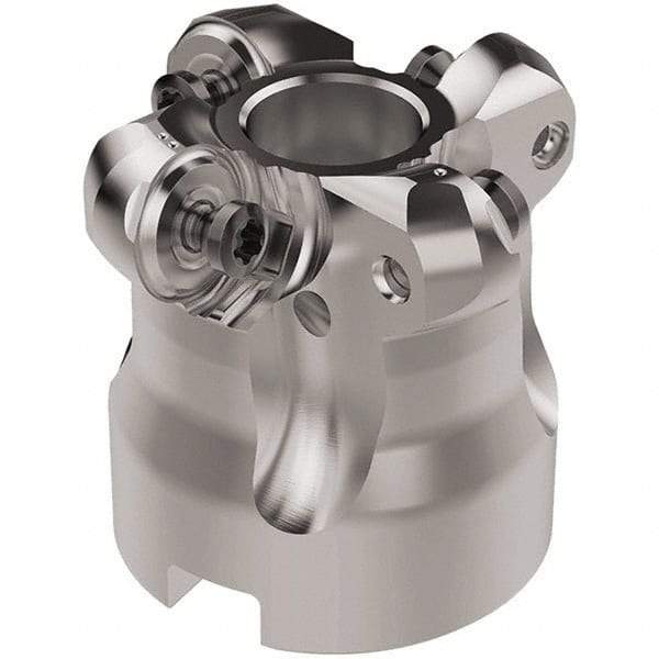 Seco - 40mm Cut Diam, 6mm Max Depth, 16mm Arbor Hole, 4 Inserts, RNMU12.. Insert Style, Indexable Copy Face Mill - R220.28 Cutter Style, 14,000 Max RPM, 40mm High, Through Coolant, Series R220 - USA Tool & Supply