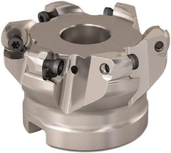 Seco - 63mm Cut Diam, 6mm Max Depth, 22mm Arbor Hole, 6 Inserts, RP..12.. Insert Style, Indexable Copy Face Mill - R220.29 Cutter Style, 11,200 Max RPM, 40mm High, Through Coolant, Series R220 - USA Tool & Supply