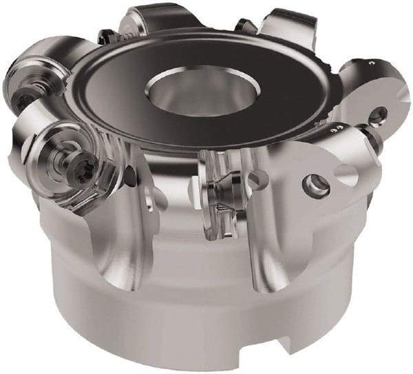 Seco - 2-1/2" Cut Diam, 6mm Max Depth, 3/4" Arbor Hole, 7 Inserts, RNMU12.. Insert Style, Indexable Copy Face Mill - R220.28 Cutter Style, 11,200 Max RPM, 1-1/2 High, Through Coolant, Series R220 - USA Tool & Supply
