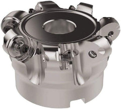 Seco - 2-1/2" Cut Diam, 6mm Max Depth, 3/4" Arbor Hole, 7 Inserts, RNMU12.. Insert Style, Indexable Copy Face Mill - R220.28 Cutter Style, 11,200 Max RPM, 1-1/2 High, Through Coolant, Series R220 - USA Tool & Supply