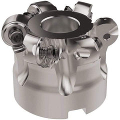 Seco - 2" Cut Diam, 6mm Max Depth, 3/4" Arbor Hole, 6 Inserts, RNMU12.. Insert Style, Indexable Copy Face Mill - R220.28 Cutter Style, 12,500 Max RPM, 1-1/2 High, Through Coolant, Series R220 - USA Tool & Supply