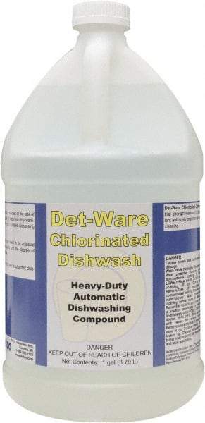 Detco - 1 Gal Bottle Automatic Dishwashing Liquid - Unscented - USA Tool & Supply