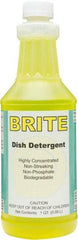 Detco - 32 oz Bottle Manual Dishwashing Liquid - Lemon Scented - USA Tool & Supply