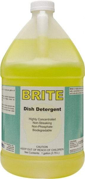 Detco - 1 Gal Bottle Manual Dishwashing Liquid - Lemon Scented - USA Tool & Supply