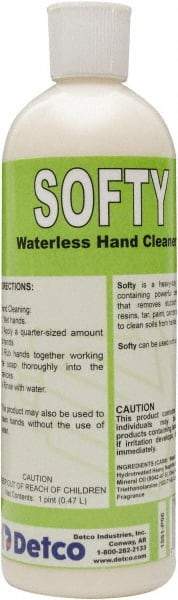 Detco - 16 oz Bottle Waterless Cream Waterless Hand Cleaner - White, Banana Scent - USA Tool & Supply