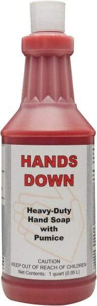 Detco - 32 oz Squeeze Bottle Gel Hand Cleaner with Grit - Red, Cherry Scent - USA Tool & Supply