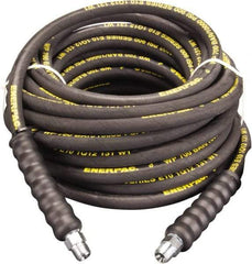 Enerpac - 3/8" Inside Diam x 3/8 NPT 30' Hydraulic Pump Hose - 10,000 psi, 3/8 NPTF Male Opposite End, Rubber - USA Tool & Supply