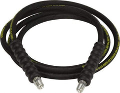 Enerpac - 1/4" Inside Diam x 3/8 NPT 10' Hydraulic Pump Hose - 10,000 psi, 3/8 NPTF Male Opposite End, Rubber - USA Tool & Supply