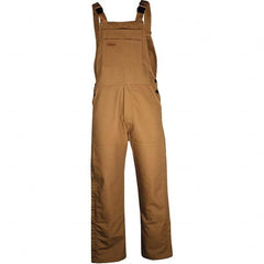 National Safety Apparel - Size 46 Regular Brown HRC 2 Flame Resistant/Retardant Bib Overalls - Exact Industrial Supply