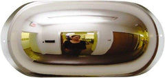 Se-Kure Domes&Mirrors - Indoor Oblong Convex Safety, Traffic & Inspection Mirrors - Acrylic Lens, Hardboard Backing, 8" High, 17' Max Covered Distance - USA Tool & Supply