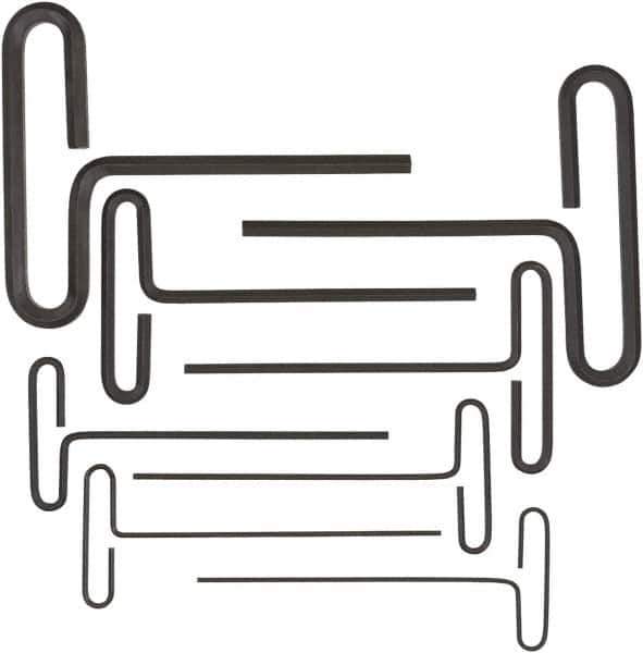 Bondhus - 8 Piece, Loop T-Handle Hex Key Set - 2 to 10mm Range, Protanium High Torque Steel - USA Tool & Supply