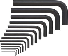 Bondhus - 14 Piece, L-Key Mini Hex Key Set - 2 to 19mm Range, Protanium High Torque Steel - USA Tool & Supply