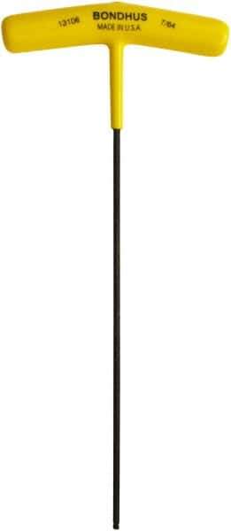 Bondhus - 7/64" Hex, T-Handle, Ball End Hex Key - 7.3" OAL, Protanium High Torque Steel, Inch System of Measurement - USA Tool & Supply