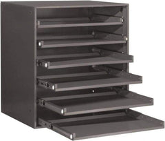 Durham - 6 Drawer, Small Parts Slide Rack Cabinet - 22" Deep x 23" Wide x 17" High - USA Tool & Supply