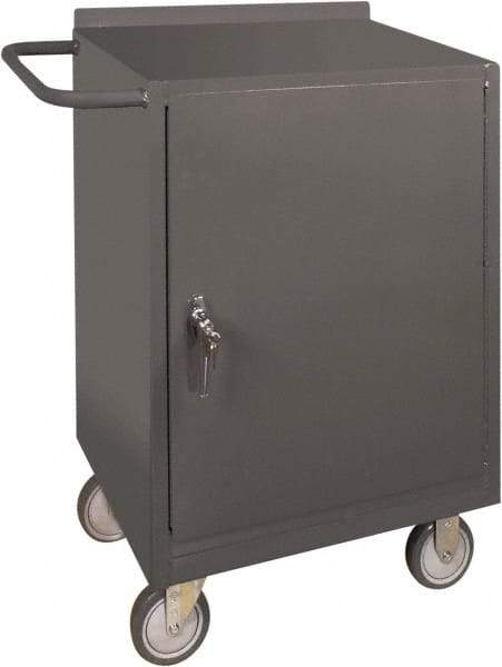 Durham - 1,200 Lb Capacity, 18" Wide x 24" Long x 39-3/4" High Mobile Cart - 1 Door, 1 Shelf, Steel, 2 Rigid/2 Swivel Casters - USA Tool & Supply