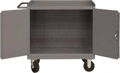 Durham - 2,000 Lb Capacity, 24" Wide x 36" Long x 40-1/2" High Mobile Cart - 2 Door, Steel, 2 Rigid/2 Swivel Casters - USA Tool & Supply