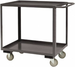 Durham - 1,200 Lb Capacity, 30" Wide x 48" Long x 37-5/8" High Service Cart - 2 Shelf, Steel, 2 Rigid/2 Swivel Casters - USA Tool & Supply