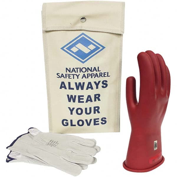 National Safety Apparel - Class 0, Size 10, 11" Long, Rubber Lineman's Glove Kit - Exact Industrial Supply