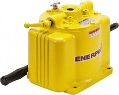 Enerpac - 1 Stage, 1-1/2" Piston Diam, 1/4 NPTF, 0.58 Cu In Per Stroke, Manual Hydraulic Pump - 200 Cu In Reservoir, 1-1/2" Piston Stroke, 2,500 psi First Stage - USA Tool & Supply