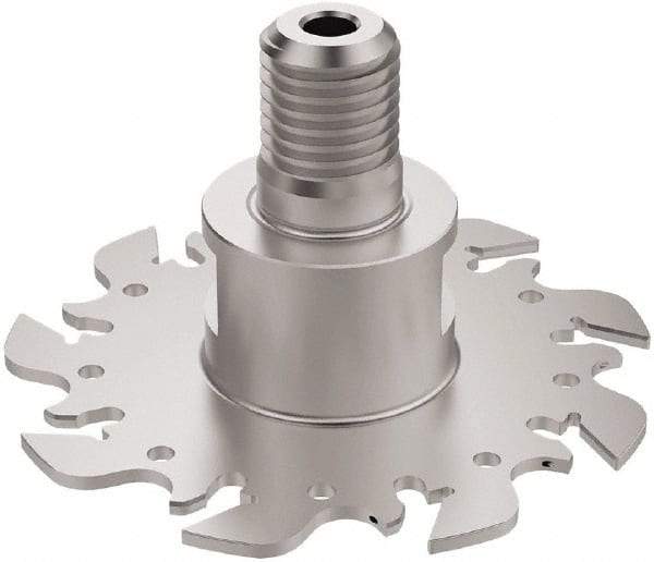 Seco - Modular Connection Connection, 0.0886 to 0.0984" Cutting Width, 0.9488" Depth of Cut, 80mm Cutter Diam, 9 Tooth Indexable Slotting Cutter - R335.10 Toolholder, 150.10 Insert, Right Hand Cutting Direction - USA Tool & Supply