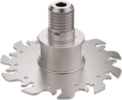 Seco - Modular Connection Connection, 0.0886 to 0.0984" Cutting Width, 1.1969" Depth of Cut, 100mm Cutter Diam, 11 Tooth Indexable Slotting Cutter - R335.10 Toolholder, 150.10 Insert, Right Hand Cutting Direction - USA Tool & Supply