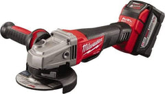 Milwaukee Tool - 4-1/2" Wheel Diam, 8,500 RPM, Cordless Angle & Disc Grinder - 5/8-11 Spindle - USA Tool & Supply