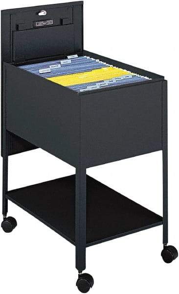 Safco - 16-1/2" Wide x 24-3/4" Long x 28-1/4" High Tote Cart - 1 Shelf, Steel - USA Tool & Supply