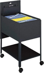Safco - 16-1/2" Wide x 24-3/4" Long x 28-1/4" High Tote Cart - 1 Shelf, Steel - USA Tool & Supply