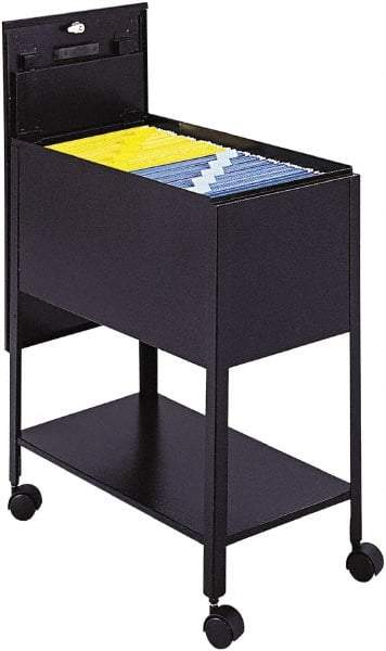 Safco - 16-1/2" Wide x 24-3/4" Long x 28-1/4" High Tote Cart - 1 Shelf, Steel - USA Tool & Supply