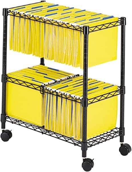 Safco - 33-1/4" Wide x 17" Long x 27" High Tote Cart - 1 Shelf, Steel - USA Tool & Supply