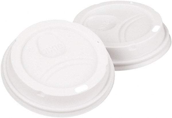 Dixie - Dome Drink-Thru Lids, 10-16 oz Perfectouch, 12-20 oz WiseSize Cup - White - USA Tool & Supply