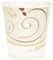 Solo - Paper Water Cups, Waxed, 5 oz, 100/Bag, 30 Bags/Carton - Multicolor - USA Tool & Supply