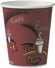 Solo - Bistro Design Hot Drink Cups, Paper, 10 oz, 300/Carton - Maroon - USA Tool & Supply