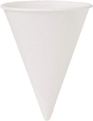 Solo - Cone Water Cups, Cold, Paper, 4 oz, 200/Bag, 25 Bags/Carton - White - USA Tool & Supply