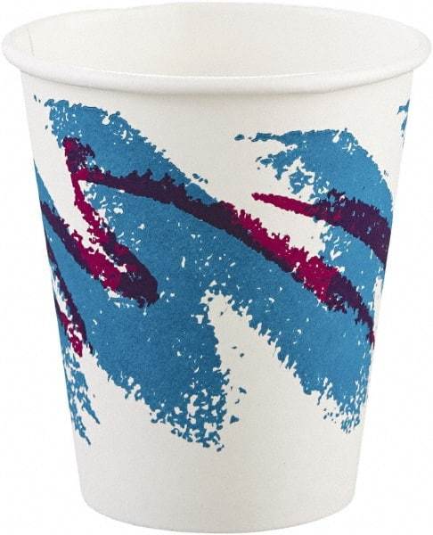 Solo - Jazz Paper Hot Cups, 6 oz, Polycoated, 50/Bag, 20 Bags/Carton - White, Green, Purple - USA Tool & Supply