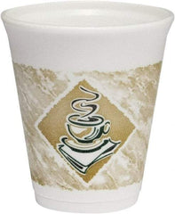 DART - Caf\xE9 G Foam Hot/Cold Cups, 8 oz - Brown, Green, White - USA Tool & Supply