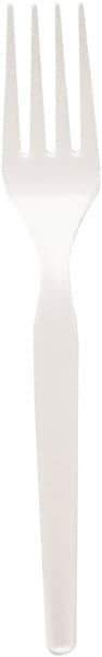 Dixie - Plastic Cutlery, Heavy Mediumweight Forks, 1000/Carton - White - USA Tool & Supply