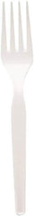 Dixie - Plastic Cutlery, Heavy Mediumweight Forks, 1000/Carton - White - USA Tool & Supply