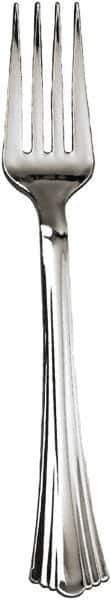 WNA - Heavyweight Plastic Forks, Reflections Design, Silver, 600/Carton - Silver - USA Tool & Supply