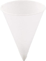 Solo - Cone Water Cups, Paper, 4 oz, Rolled Rim, 200/Bag, 25 Bags/Carton - White - USA Tool & Supply