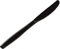 Dixie - Plastic Cutlery, Heavyweight Knives - Black - USA Tool & Supply