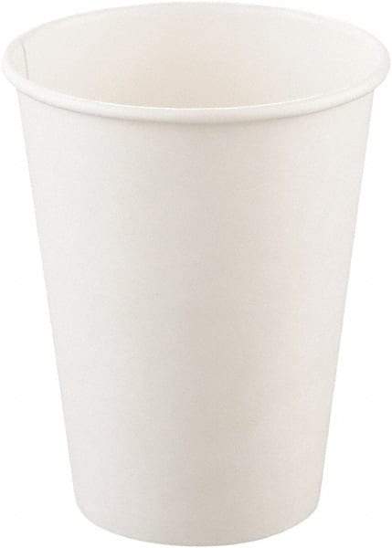 Solo - Single-Sided Poly Paper Hot Cups, 12 oz, 50/Bag, 20 Bags/Carton - White - USA Tool & Supply