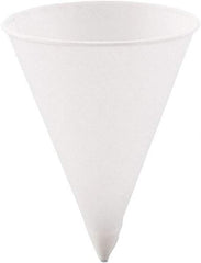 Solo - Cone Water Cups, Paper, 4.25 oz, Rolled Rim, 5000/Carton - White - USA Tool & Supply