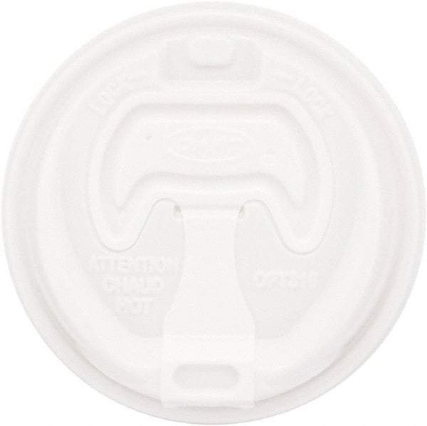 DART - Optima Reclosable Lid, 12-24 oz Foam Cups, 100/Bag, 10 Bags/Carton - White - USA Tool & Supply