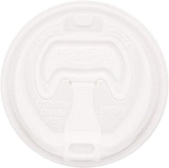 DART - Optima Reclosable Lid, 12-24 oz Foam Cups, 100/Bag, 10 Bags/Carton - White - USA Tool & Supply