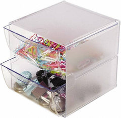 Deflect-o - Clear Desk Top Organizer - Plastic - USA Tool & Supply