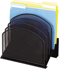 Safco - Black Desk Top Organizer - Steel, Mesh - USA Tool & Supply